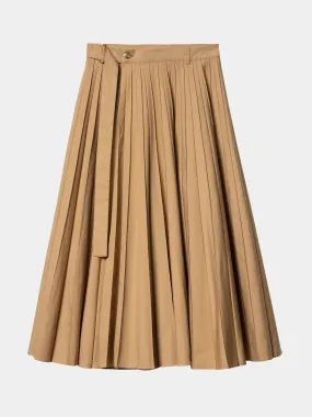 Beige Pleated Skirt