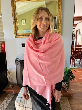 🦩 Pink Pashmina Shawl - Flamingo