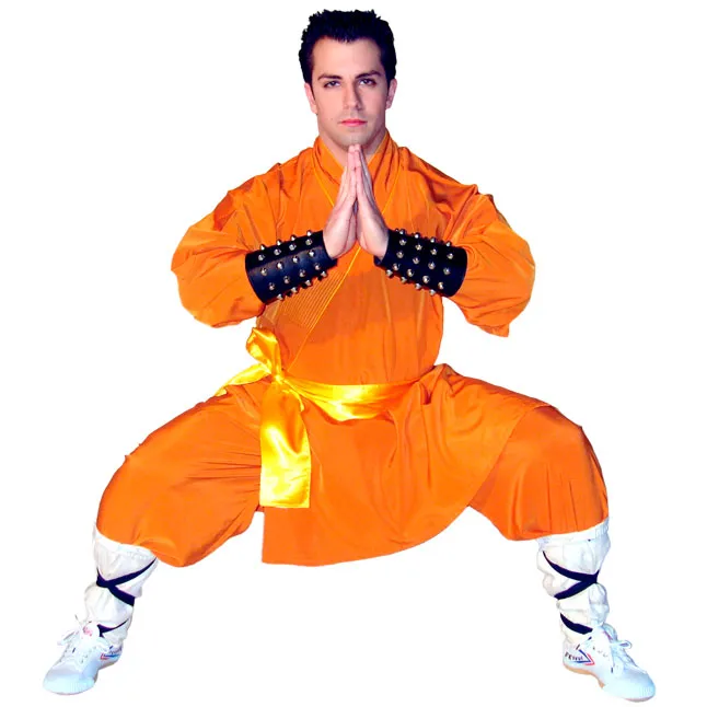 15% OFF Shaolin Style Warrior Monk Robes : Gray/Orange