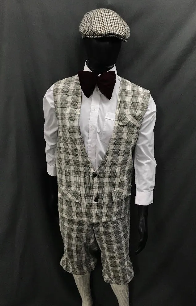 1920s Golfer Light Brown Check - Hire