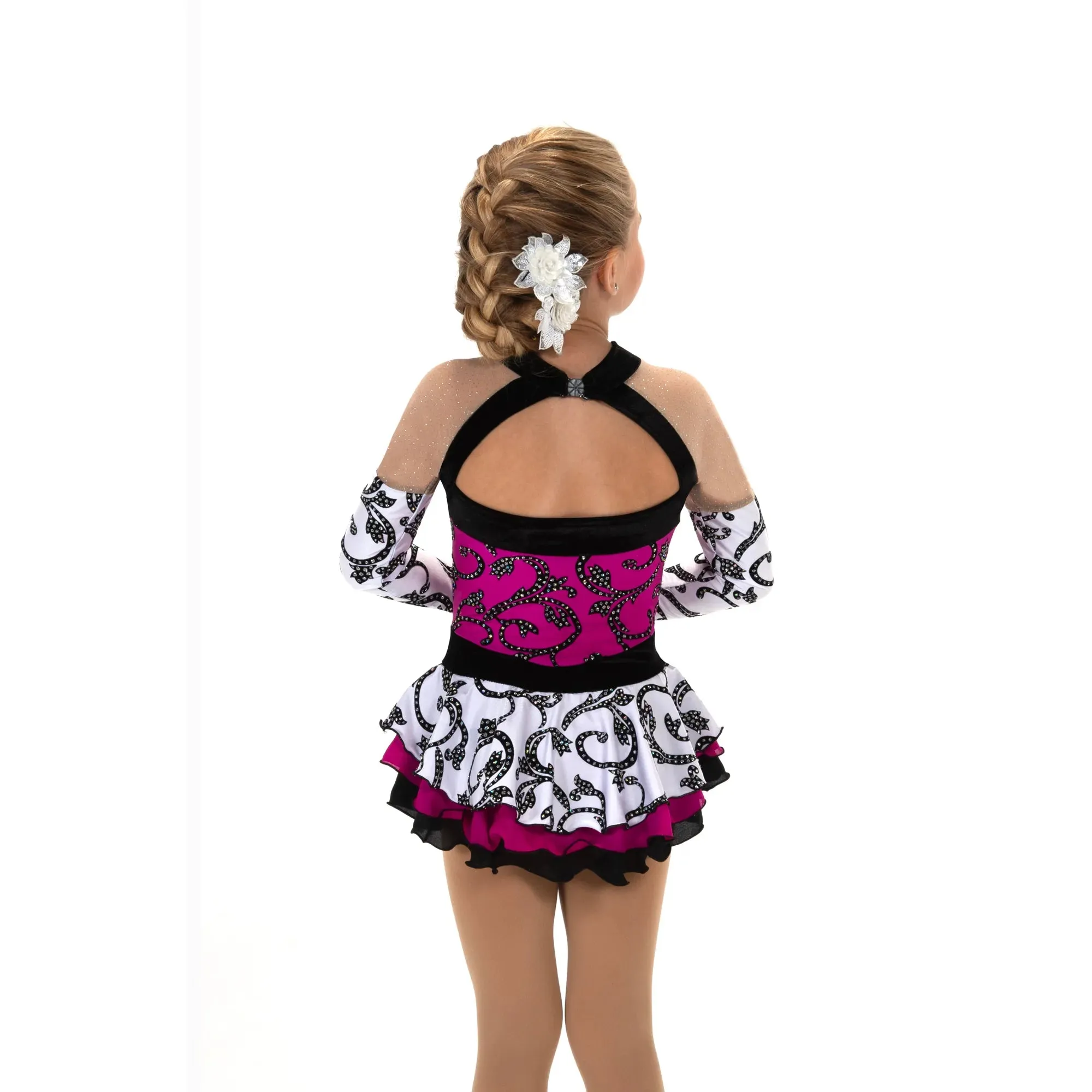 643 Figure Skating Showy Dahlia Dress