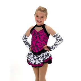 643 Figure Skating Showy Dahlia Dress