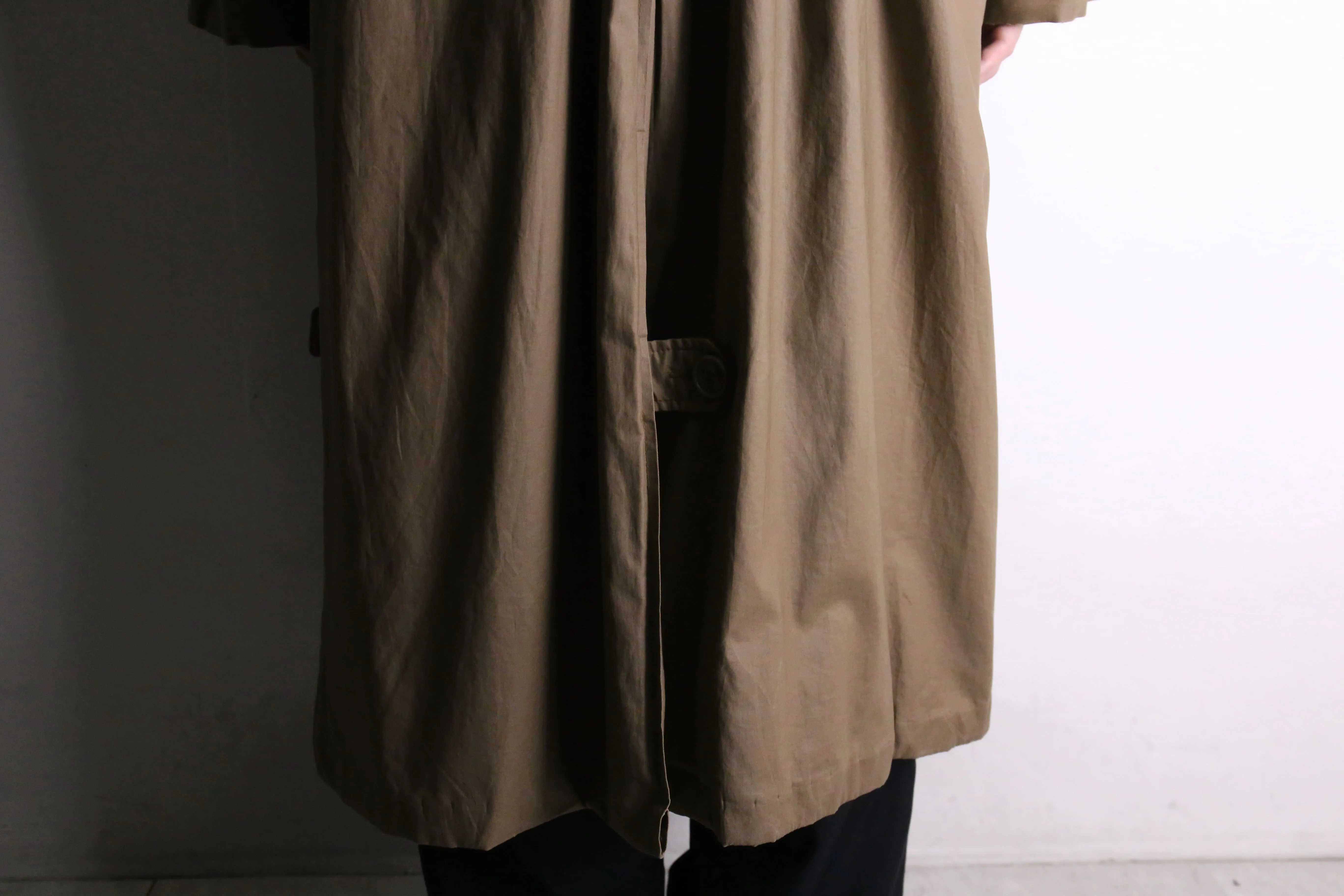 70’s “Yves Saint Laurent” brown cotton trench coat