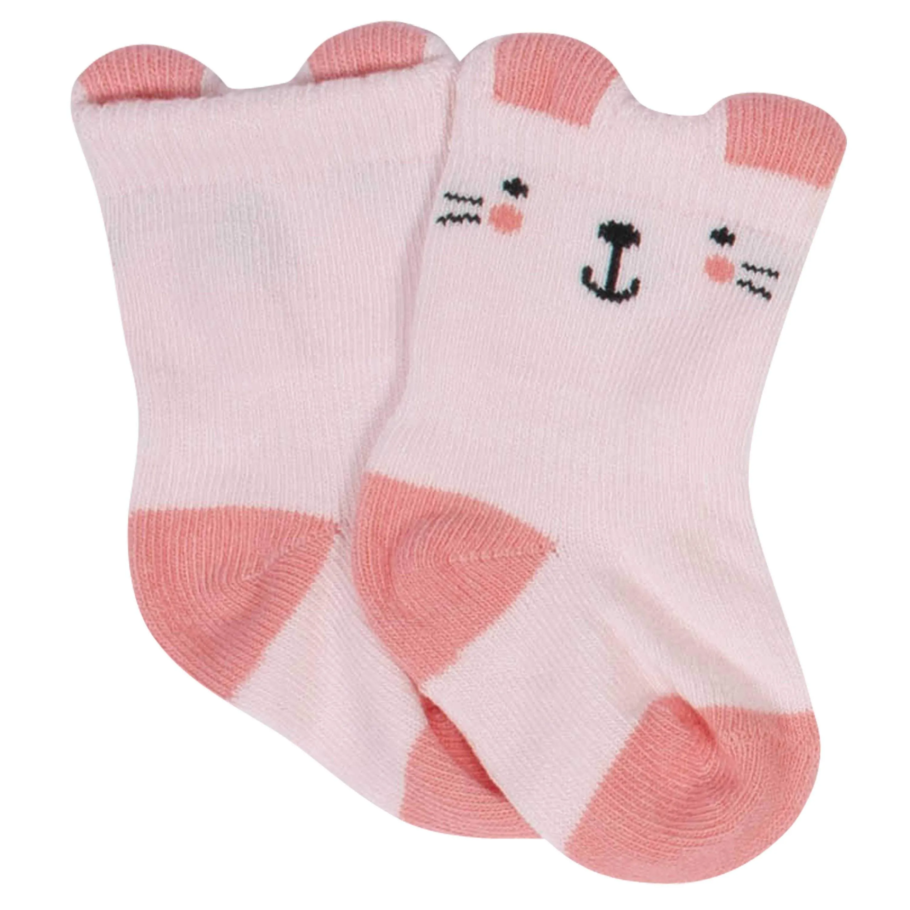 8-Pack Baby Girls' Unicorn Wiggle-Proof® Jersey Crew Socks