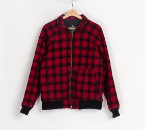 80s Buffalo Plaid Woolrich Bomber Coat - Men's Medium