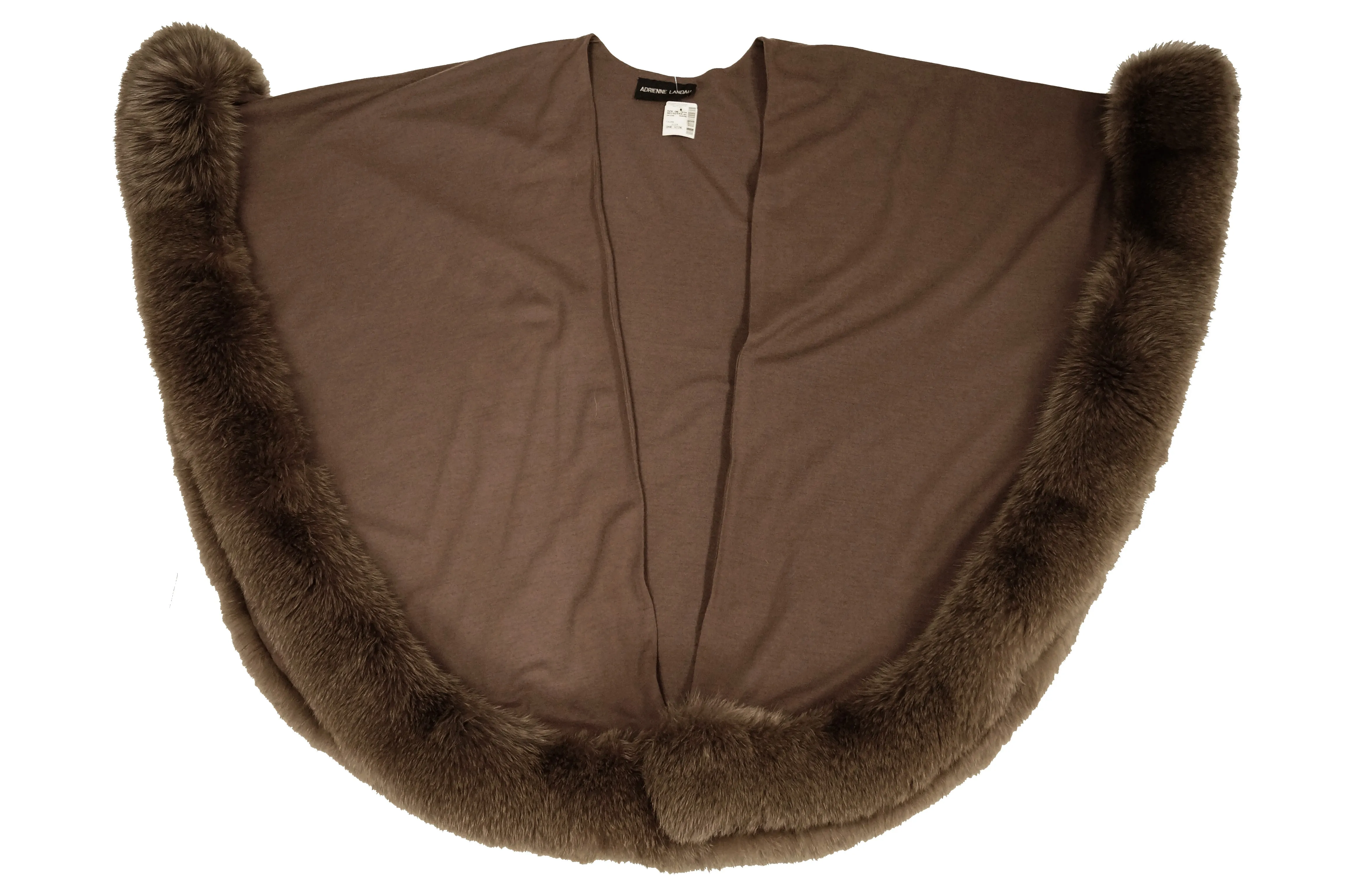 Adrienne Landau Wool and Fox Fur Shawl