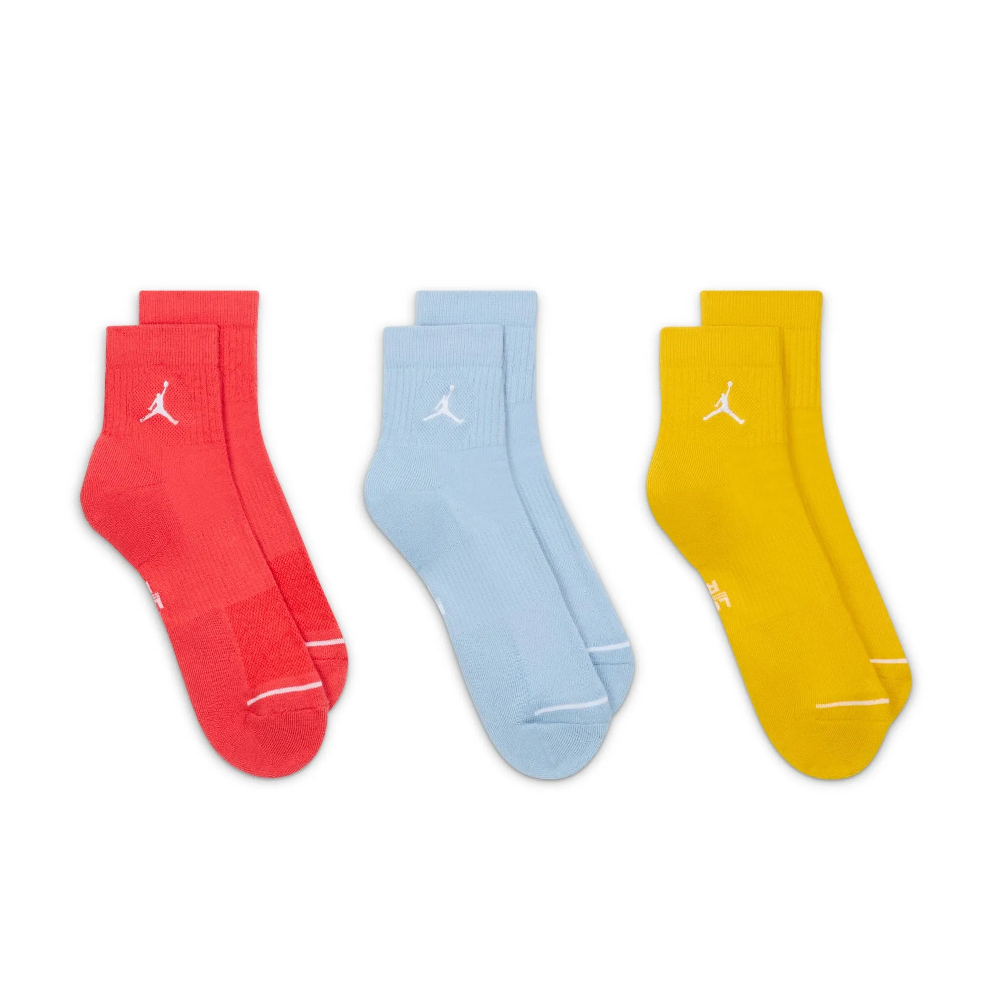 Air Jordan Everyday Ankle Socks 3 Pairs (Multi-Color)