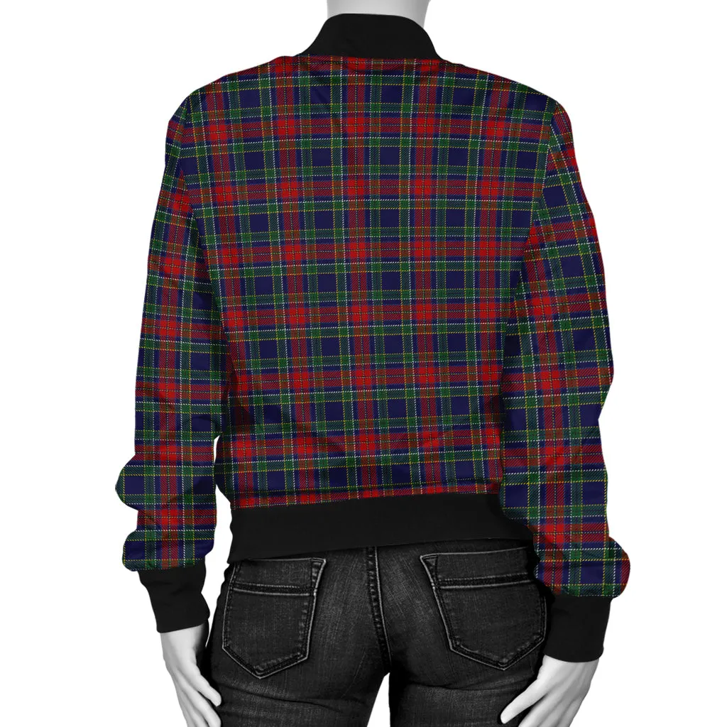 Allison Red Tartan Bomber Jacket with Family Crest