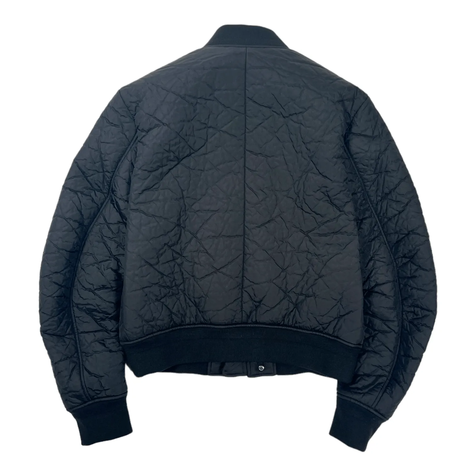 Amiri Tonal Crinkle Nylon Bomber Jacket Black