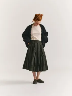 ANARCHIC  SKIRT - LACQED - DARK KHAKI