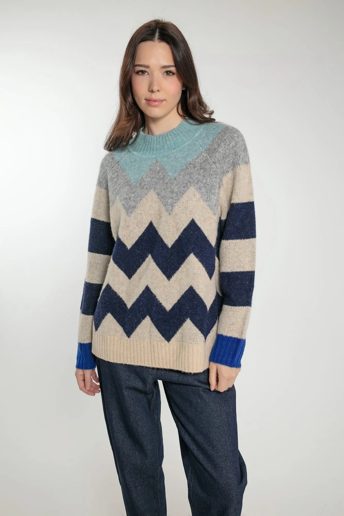 ANDREA JUMPER IN NAVY MIX