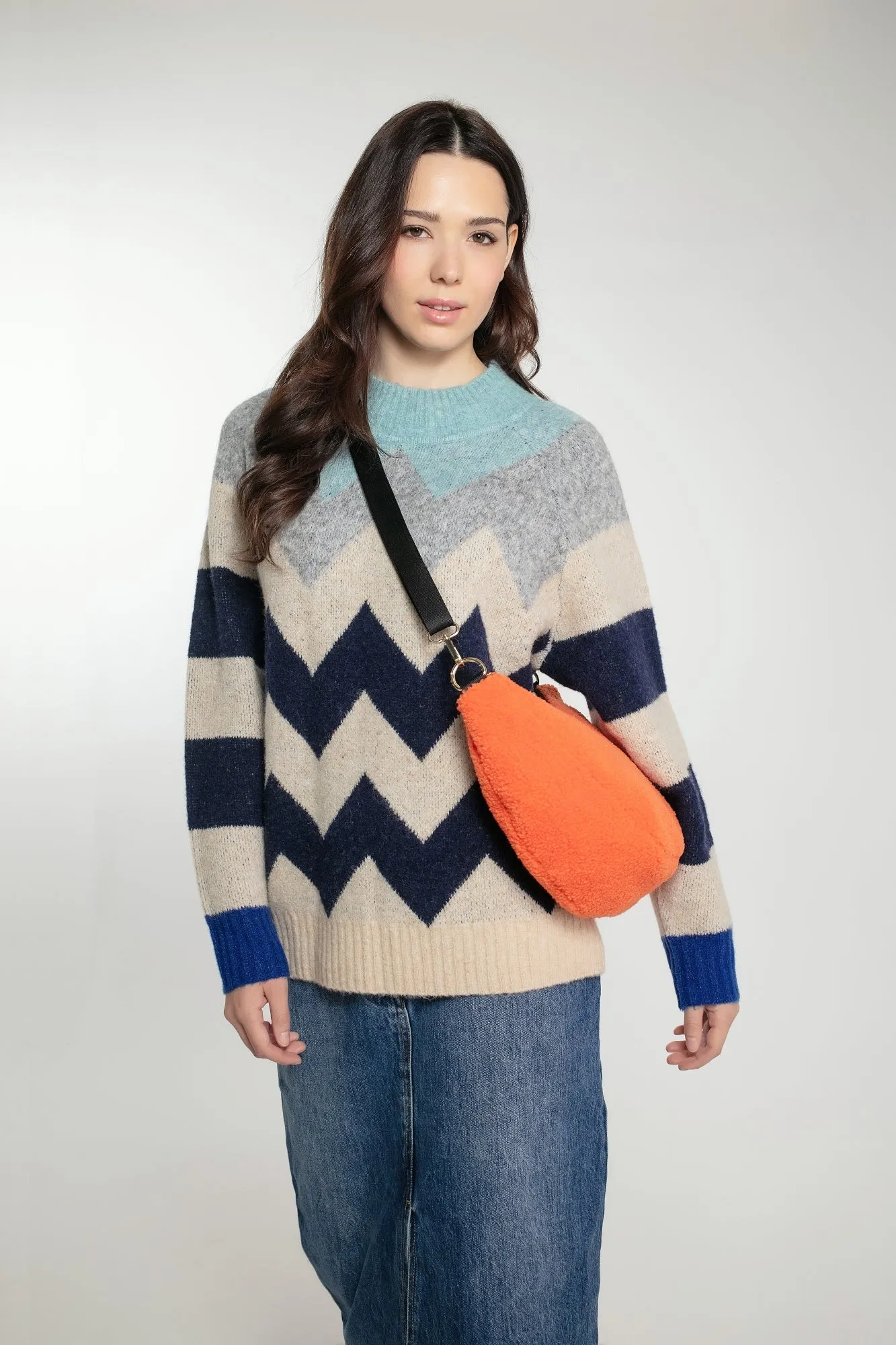 ANDREA JUMPER IN NAVY MIX