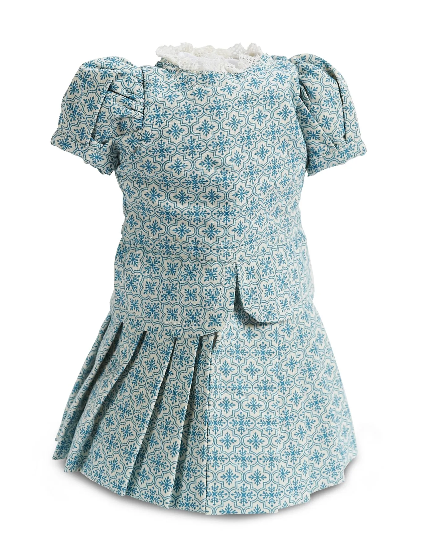 Aqua Blue Print Three-Piece Ensemble