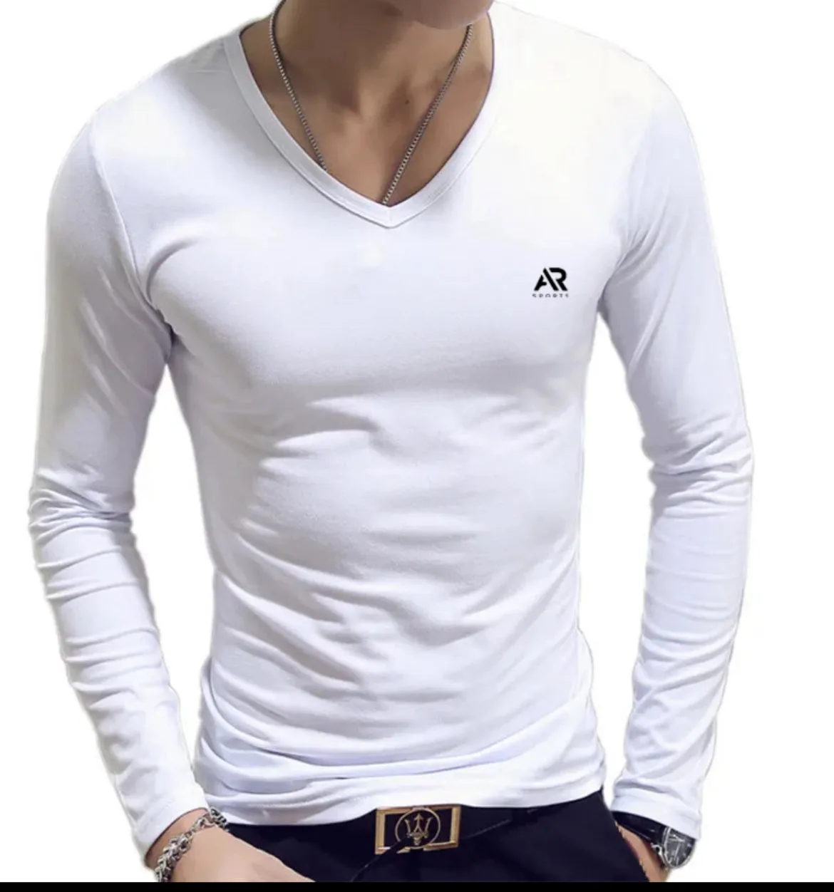 AR Sportswear Men's V-Neck Long Sleeves