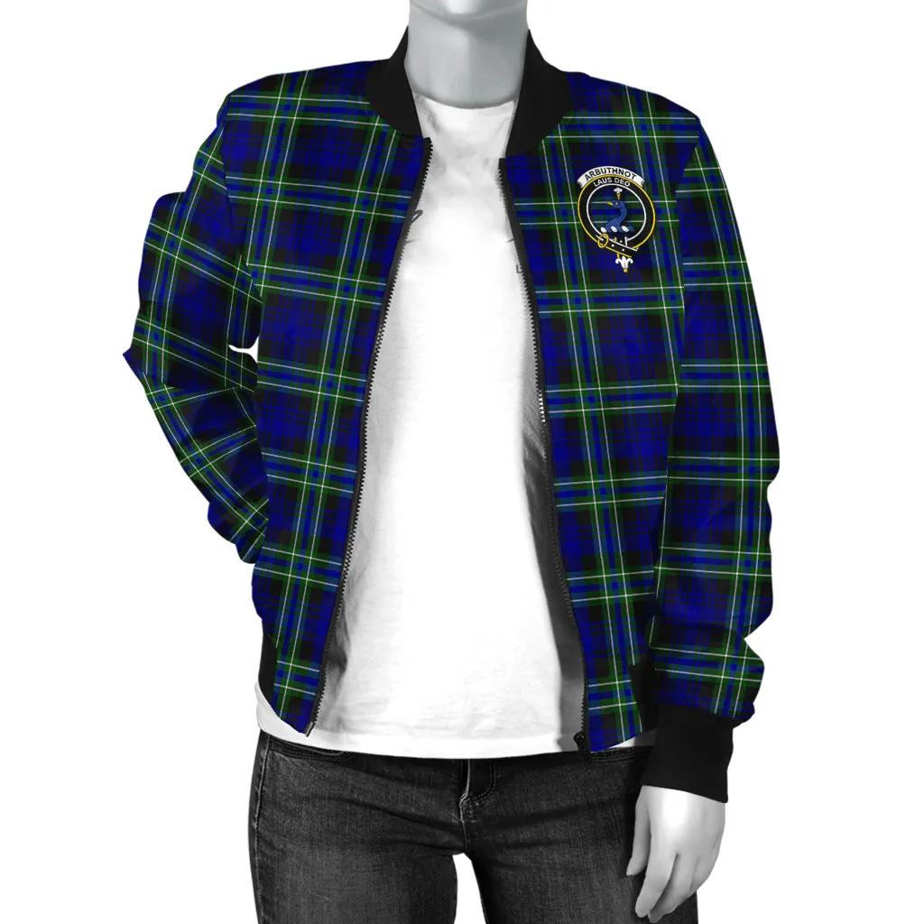 Arbuthnot Modern Tartan Bomber Jacket with Family Crest