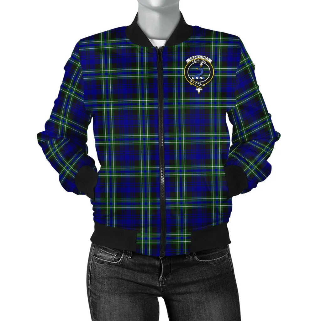 Arbuthnot Modern Tartan Bomber Jacket with Family Crest