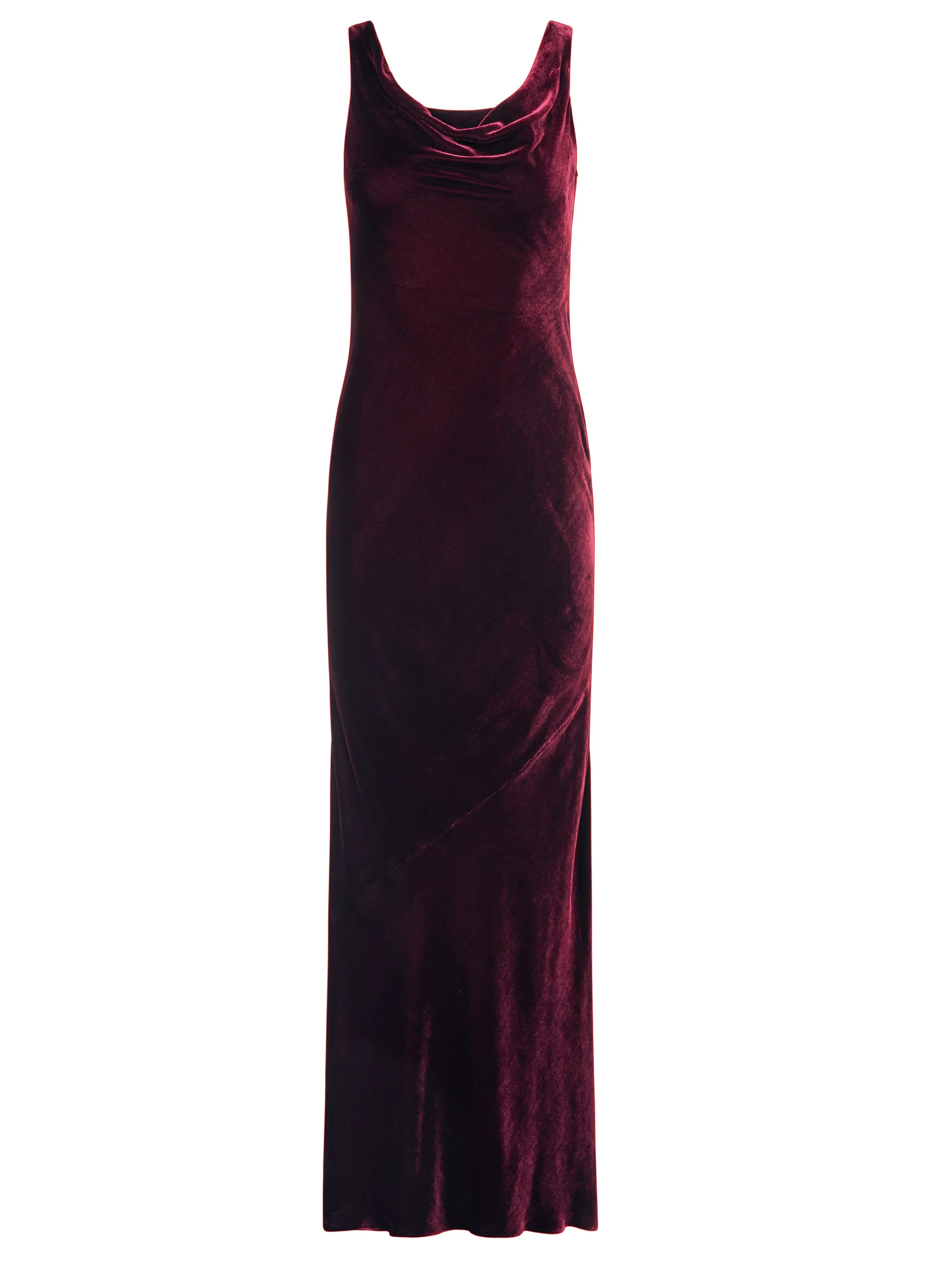 Asher Long Dress in Burgundy