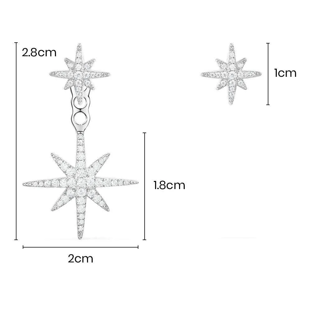 Asymmetric Météorites Ear Jacket and Stud