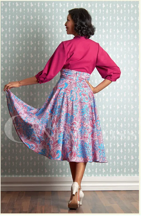 Avera-Tiffany Floral swing skirt by Miss Candyfloss