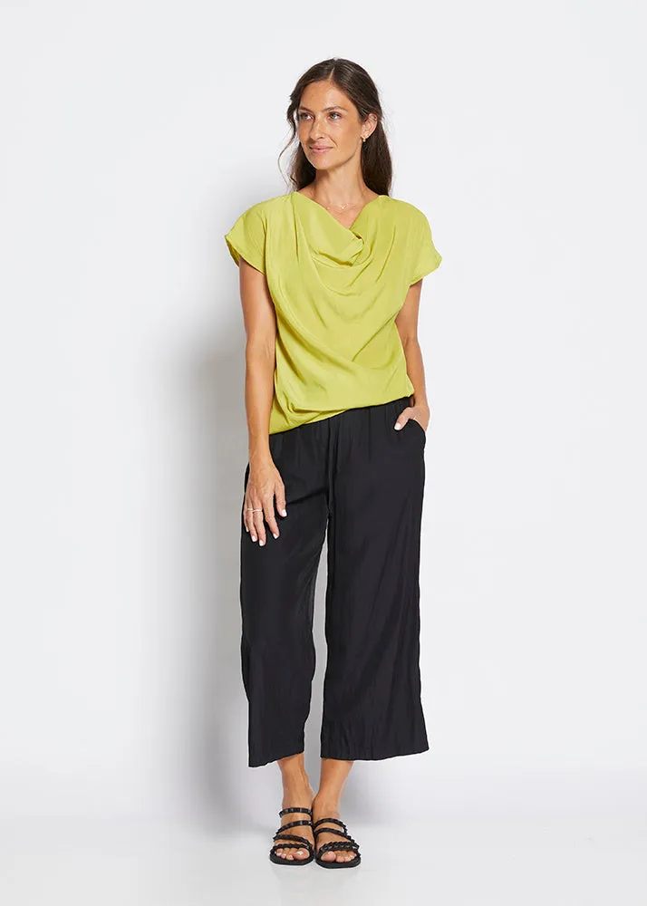 Barbe Lustre drawstring pant in black