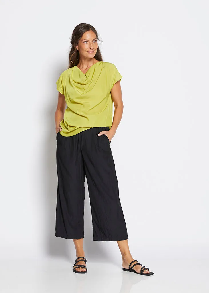 Barbe Lustre drawstring pant in black