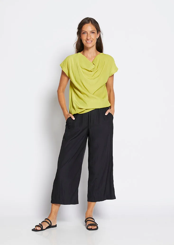 Barbe Lustre drawstring pant in black