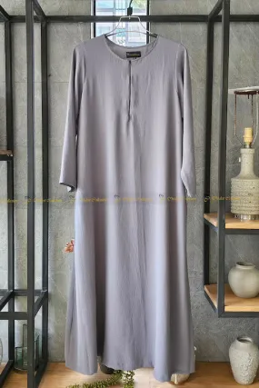 Basic Maxi Abaya/Slip Dress with pockets Grey