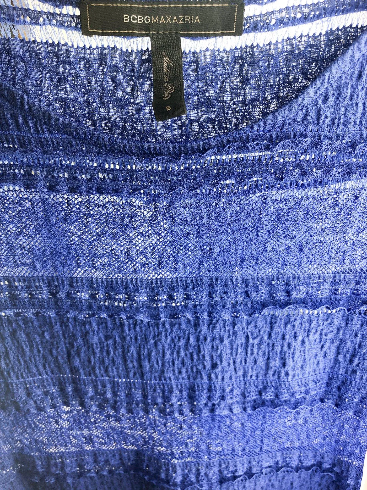 BCBG MAXAZRIA, Women's Lace Tee, Cobalt, Size S