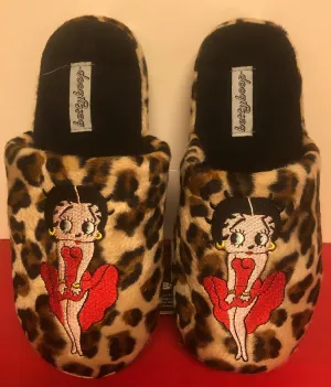 Betty Boop Leopard Slippers                                      NEW