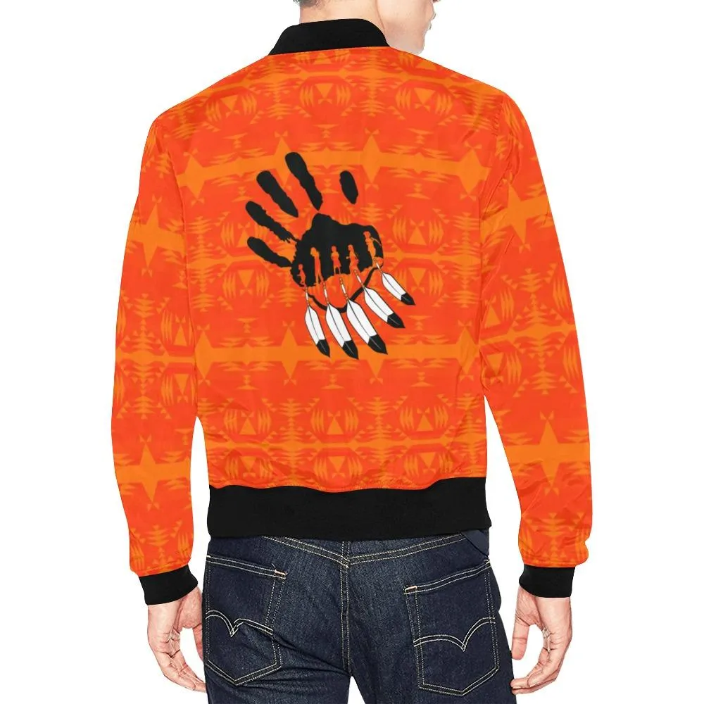 Between the Mountains Orange A feather for each Bomber Jacket for Men