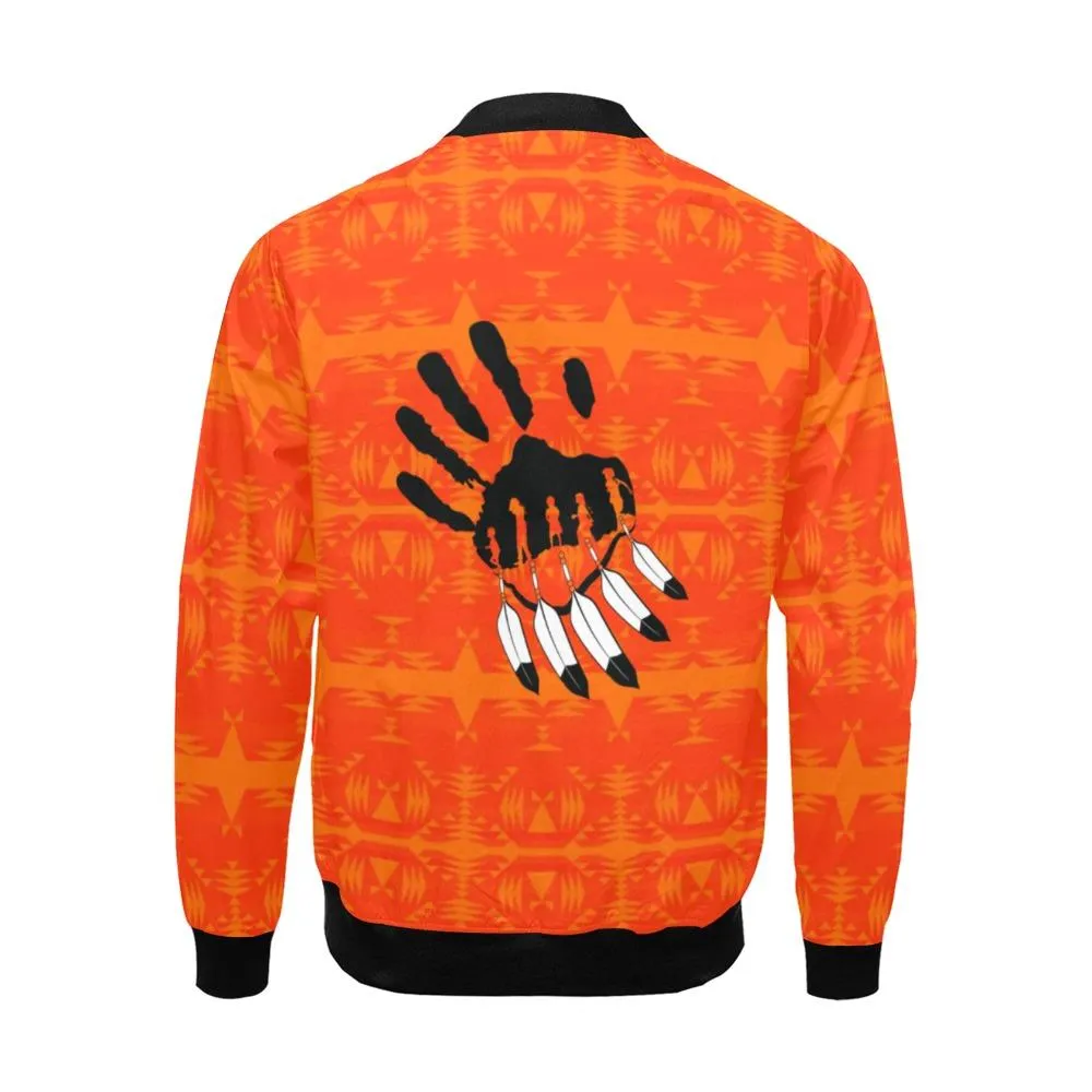 Between the Mountains Orange A feather for each Bomber Jacket for Men