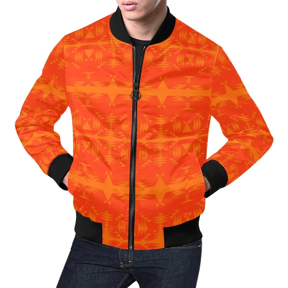 Between the Mountains Orange A feather for each Bomber Jacket for Men