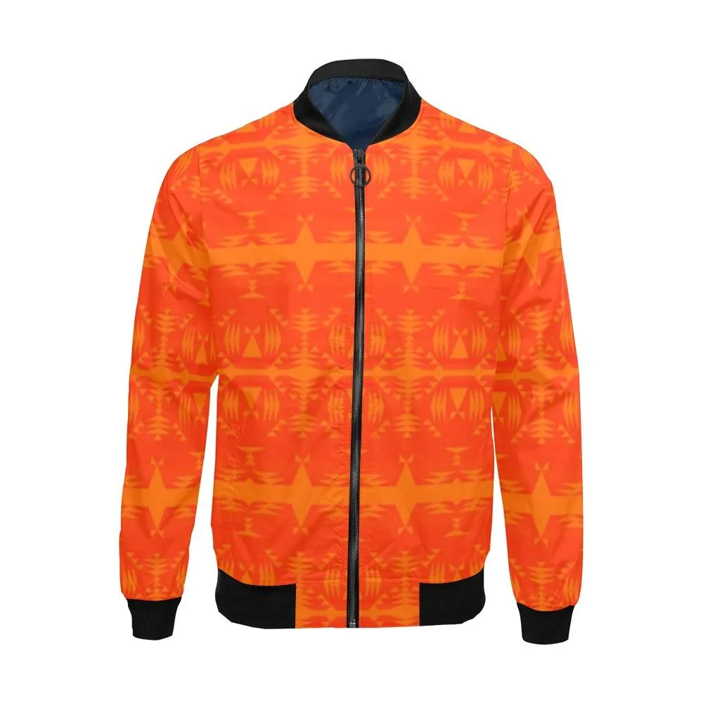 Between the Mountains Orange A feather for each Bomber Jacket for Men