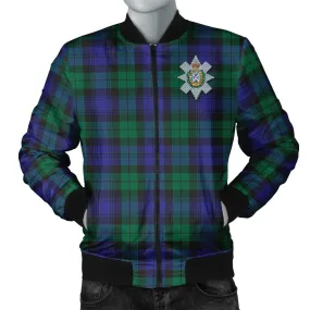 Black Watch Modern Tartan Bomber Jacket with Family Crest