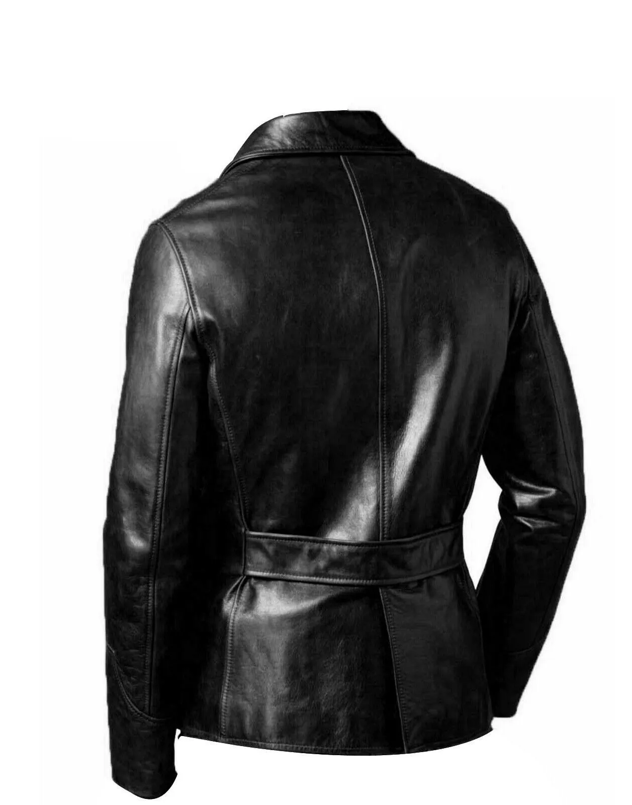 Blazer Coat Biker Black Motorcycle Bomber Men's Vintage Top Real Leather Jacket