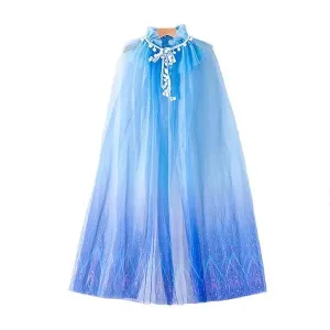 Blue Chiffon Princess Cape