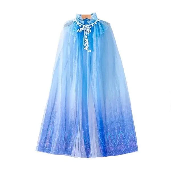 Blue Chiffon Princess Cape