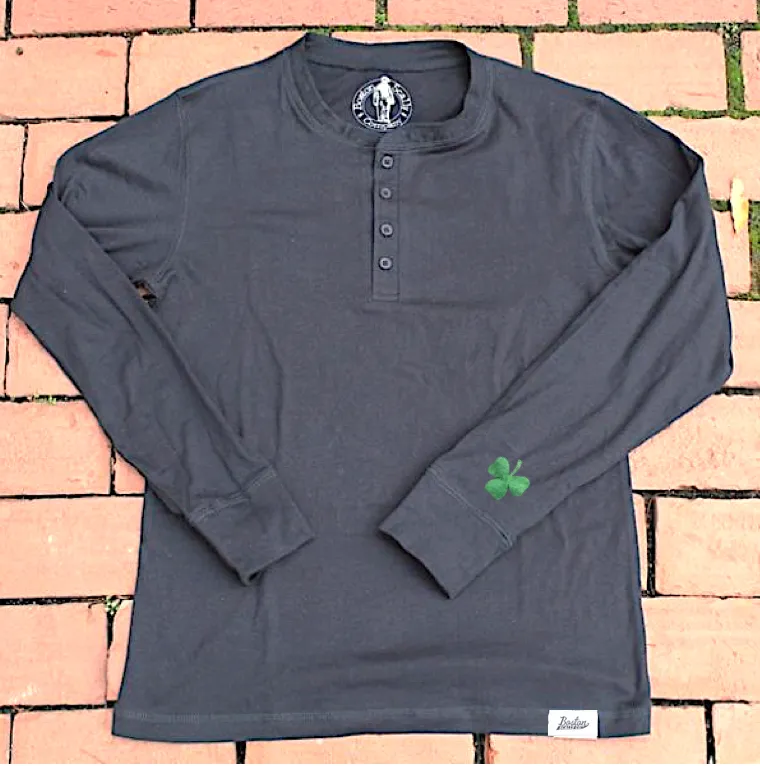 Boston Scally The Shamrock Limited Edition Henley - Black