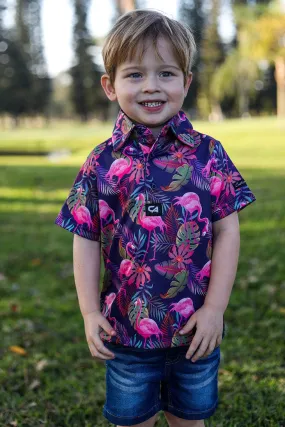 CA JNR Funky Golf Shirt | Vibrant Mingos