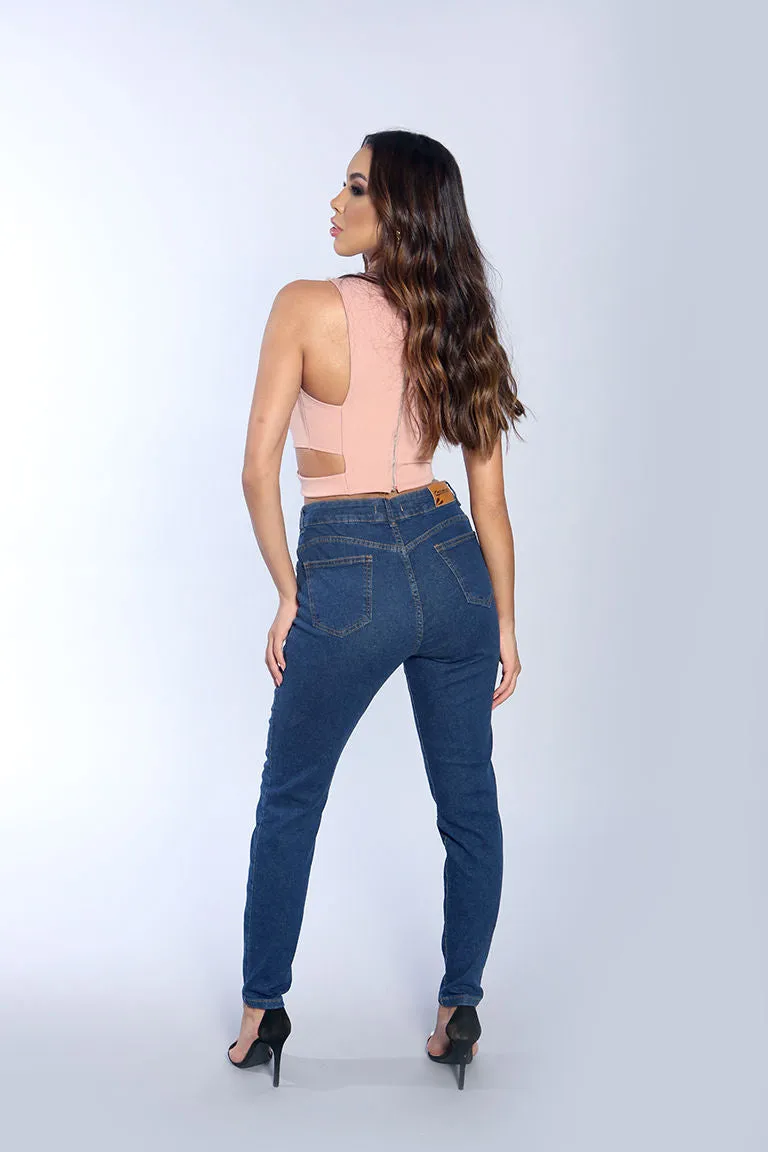 Calça Jeans Skinny Puídos 4222801. 7/F)