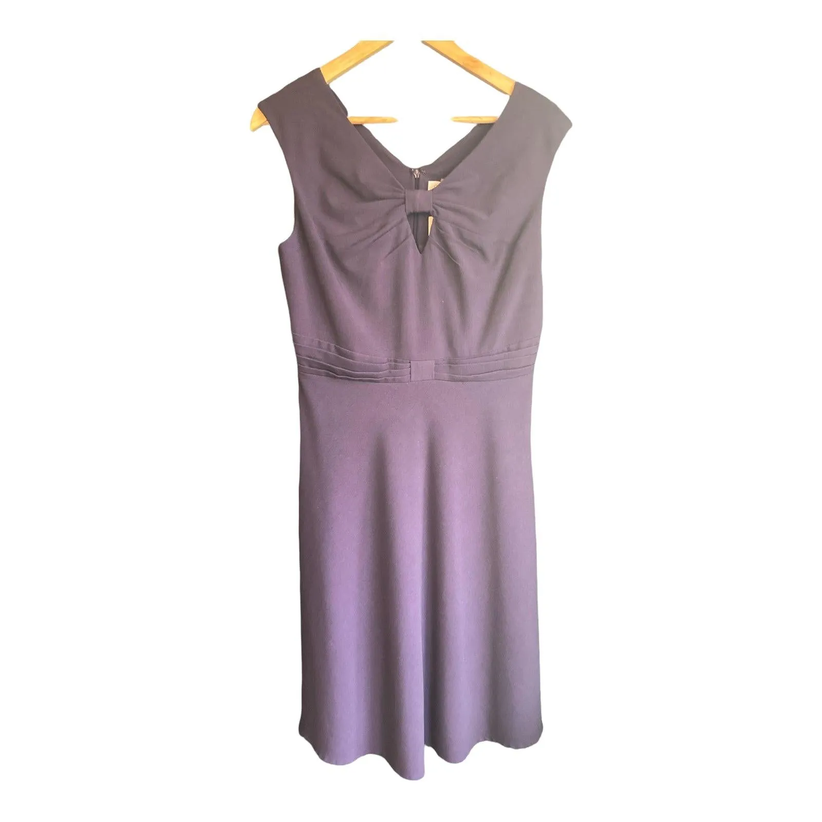 Calvin Klein Purple Bow Fronted Sleeveless Dress UK Size 8