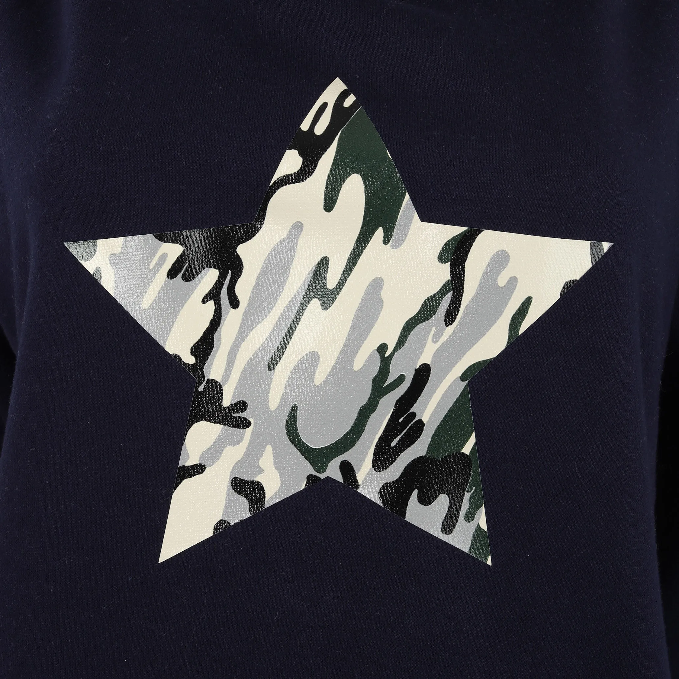 Camo Star Luxe Hoodie - Navy