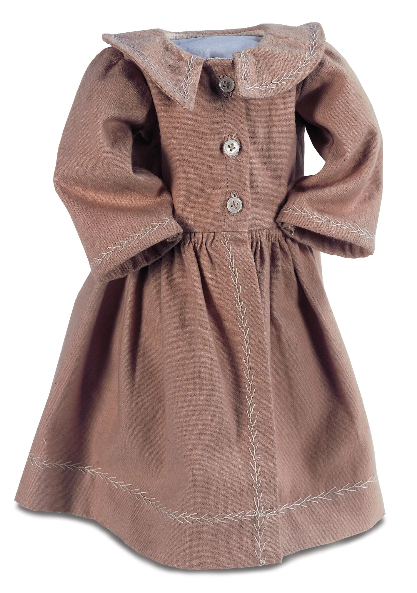 Caramel Cotton-Flannel Coat Dress