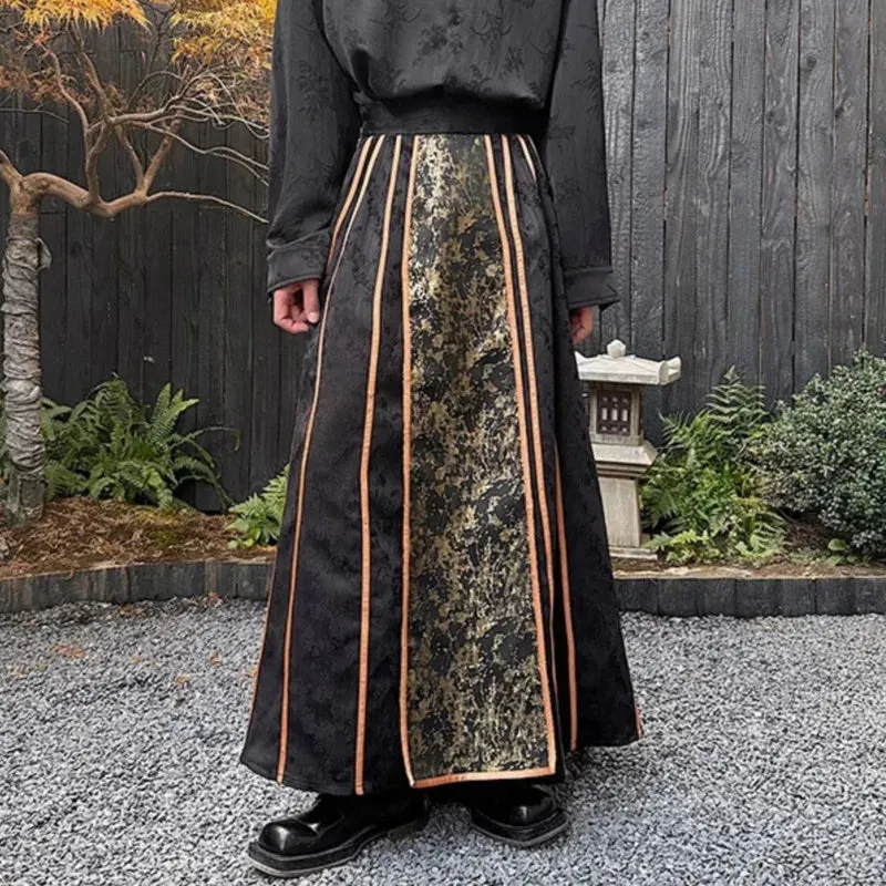 Casual Traditional Chinese Pleated Skirt