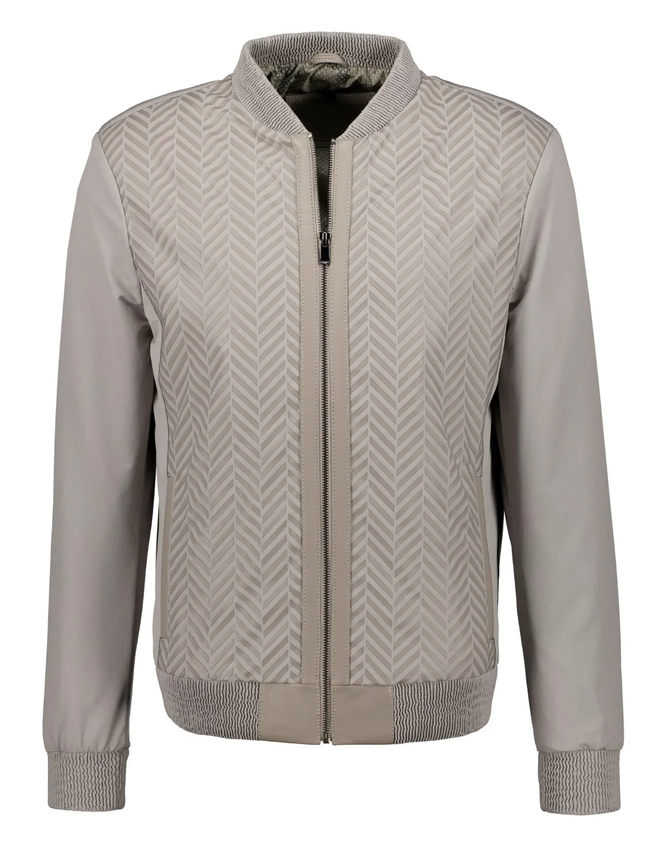 Casual Water Repellent Lambskin Bomber Jacket