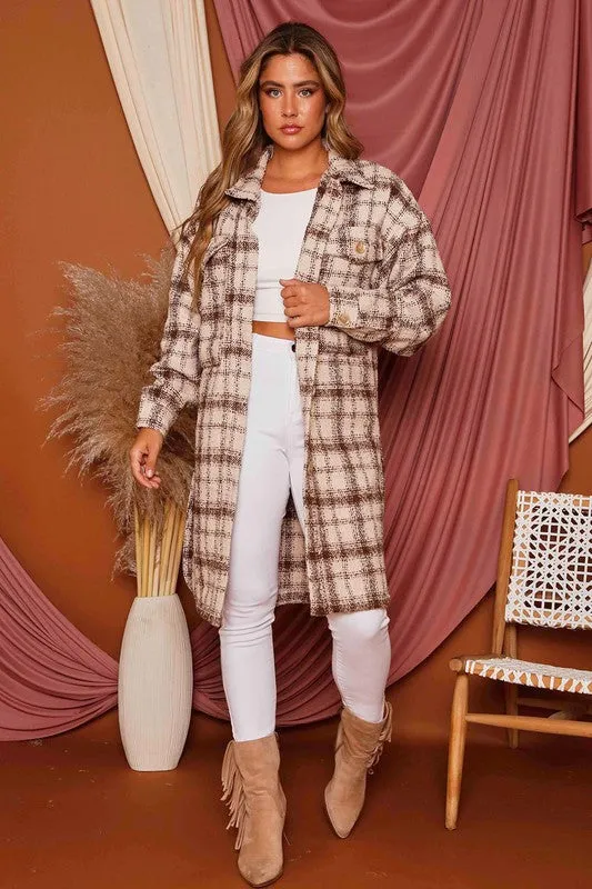 Celeste Plaid Winter Shacket