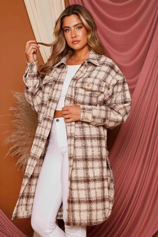 Celeste Plaid Winter Shacket