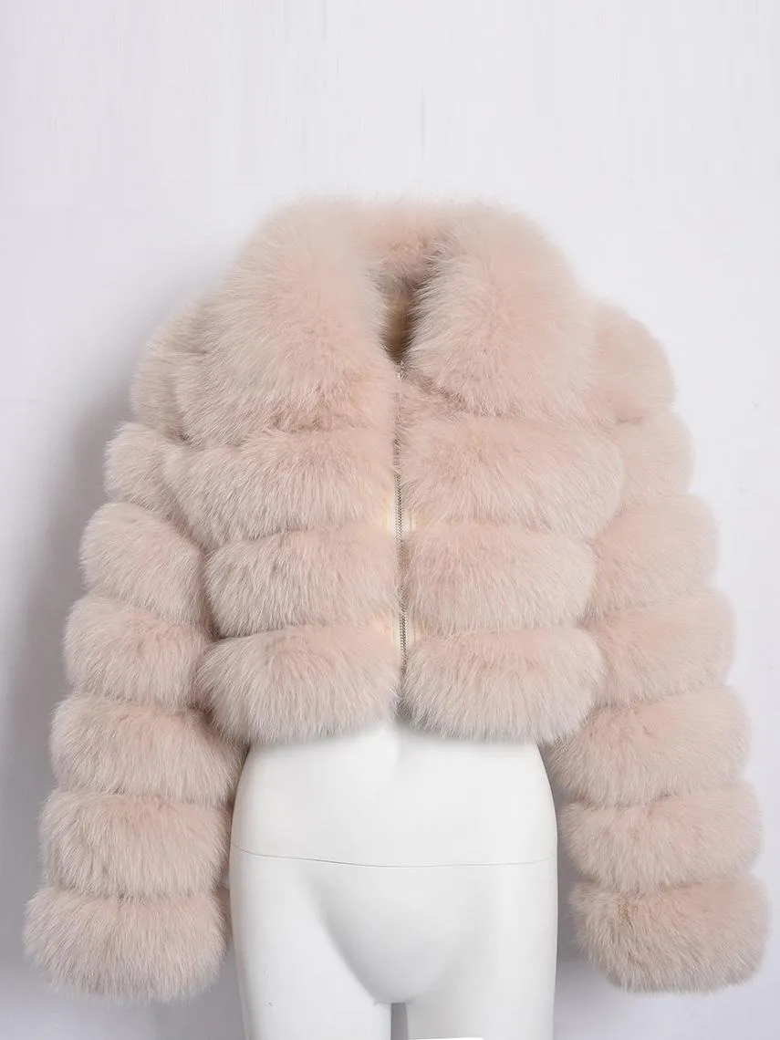 Collar Faux Fur Bubble Coat