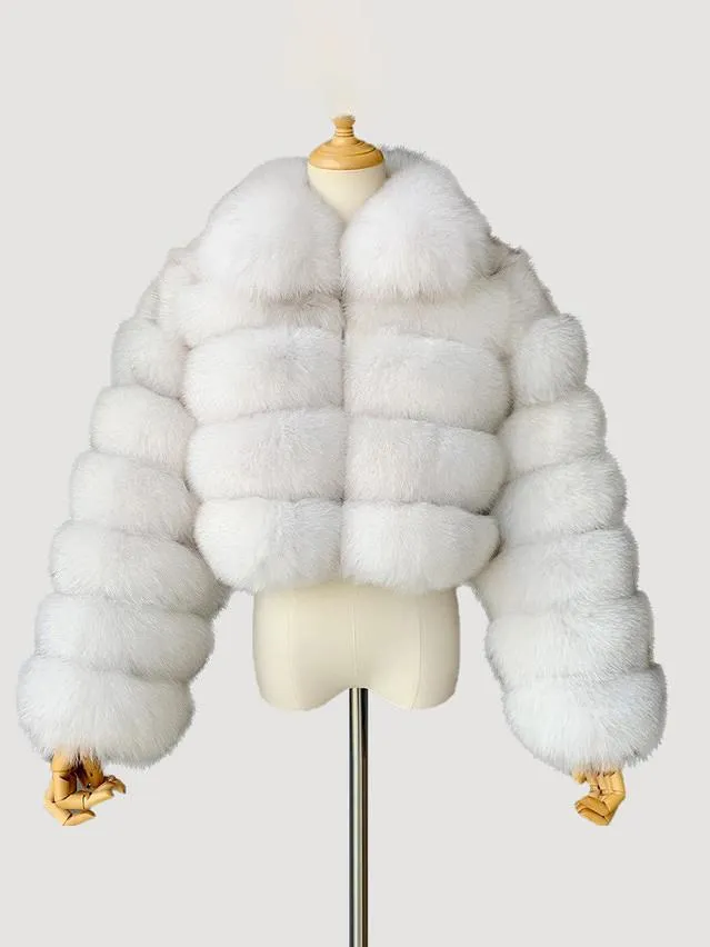 Collar Faux Fur Bubble Coat