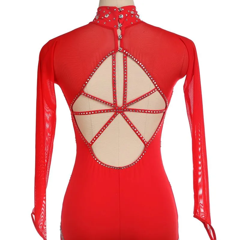 Competition Figure Skating Dress Catsuit Ombre BSU080629